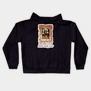 Mona Lisa and her cat Kids Hoodie